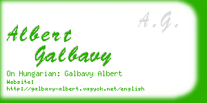 albert galbavy business card